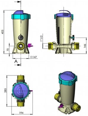 Дозатор для таблеток полуавтоматический AstralPool на 3,5 кг (подключение InLine) 24429 фото