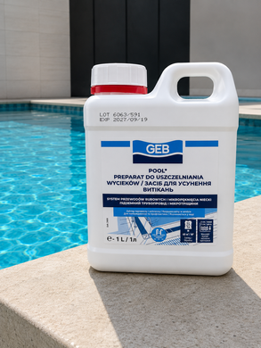 Средство для устранения течи в бассейне Geb Pool Colmateur De Fuite, 1 л geb1 фото