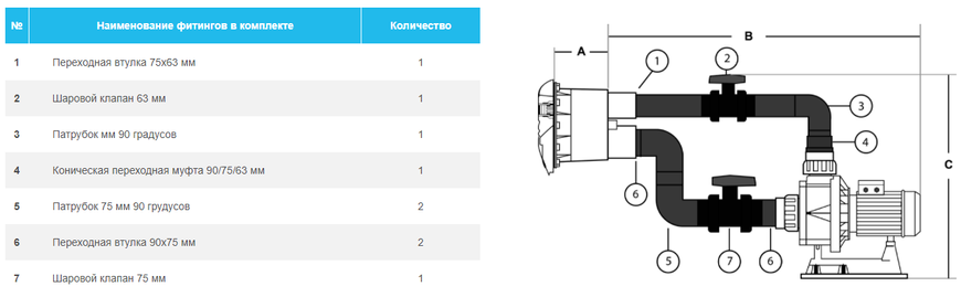 Hayward JSL45.B протитечія для басейну (45 м³/год, 220В) під бетон / лайнер 2134 фото