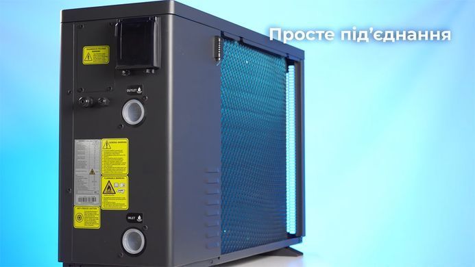 Aquaviva Model A 12 ON/OFF (12,8 кВт) тепловий насос для басейну до 55 м&sup3; 37863 фото