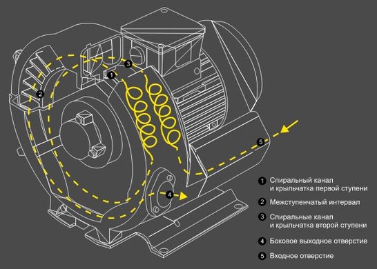 Двоступінчастий компресор для басейну Grino Rotamik SKS 80 2V T1.В, 88 м³/год, 3 фази 23518 фото