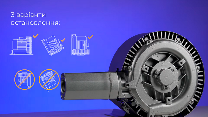Двоступінчастий компресор для басейну Grino Rotamik SKS 80 2V T1.В, 88 м&sup3;/год, 3 фази 23518 фото
