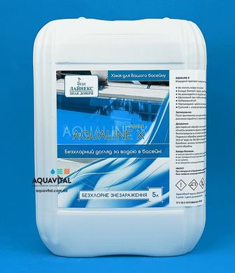 Бесхлорный биоцидный препарат широкого спектра действия Aqualine X, 5 л 23721805 фото