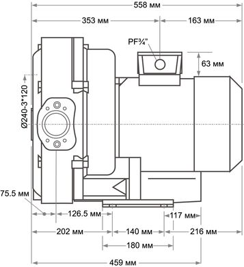 Двухступенчатый компрессор для бассейна Grino Rotamik SKS 475 DS, 312 м³/ч, 3 фазы 24895 фото