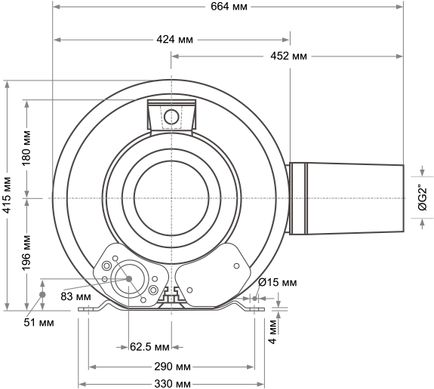 Двухступенчатый компрессор для бассейна Grino Rotamik SKS 475 DS, 312 м³/ч, 3 фазы 24895 фото