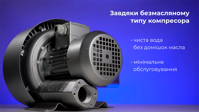 Двоступінчастий компресор для басейну Grino Rotamik SKS 475 DS, 312 м&sup3;/год, 3 фази 24895 фото