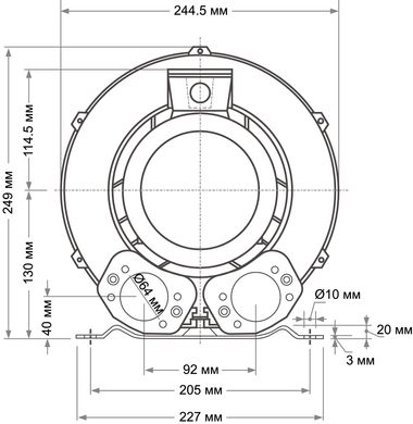 Одноступінчастий компресор для басейну Grino Rotamik SKH 140 Т1.B, 144 м³/год, 3 фази 23521 фото