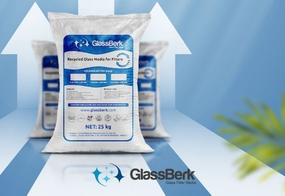Скляний фільтруючий елемент GlassBerk, фракція 0.5&ndash;1.2 мм (25 кг) GBerk1.2 фото