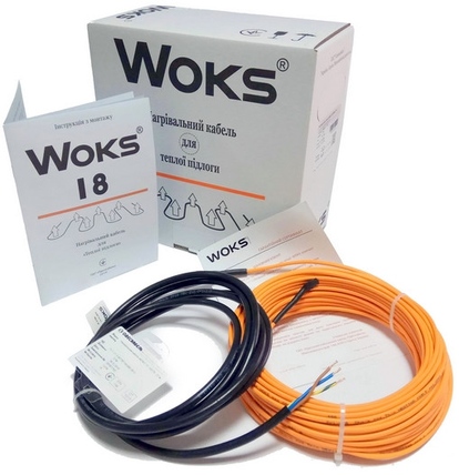 Woks 18 двожильний кабель теплої підлоги, 580 Вт 1490402667 фото