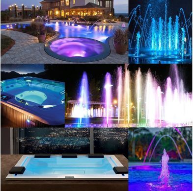 Прожектор светодиодный накладной Aquaviva HT201S 546LED RGB (цветной), 33 Вт, AISI-316 + закладная 23825 фото