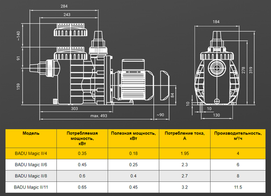 Speck Badu Magic II 11 (11 м³/год) насос для басейну 25196 фото