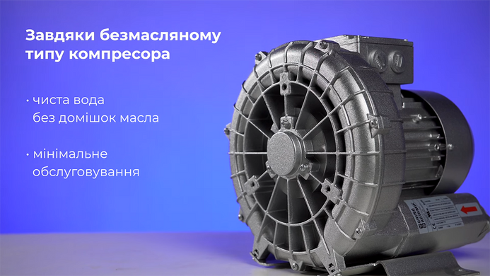 Одноступінчастий компресор для басейну Grino Rotamik SKH 300 T1.B, 312 м&sup3;/год, 3 фази 23514 фото
