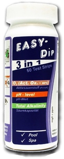 Тест полоски Water-I.D Easy-Dip 3 в 1 (pH, активный кислород, щёлочность) TSL200 фото