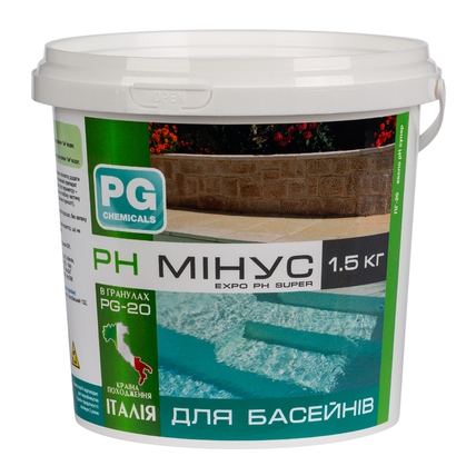 Засіб для зниження рівня pH Barchemicals PG-20 у гранулах, 1.5 кг PG-20.1.5 фото