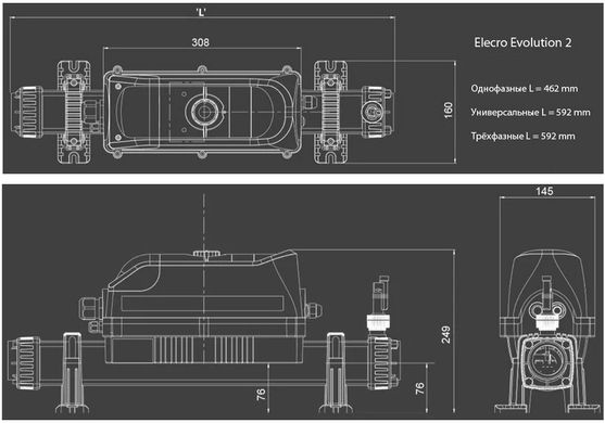 Elecro Evolution 2 Titan (3 кВт, 220В) електронагрівач для басейну 23137 фото