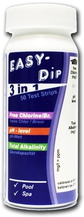 Тест полоски Water-I.D Easy-Dip 4 в 1 (pH, свободный хлор, бром, щёлочность) TSL100 фото
