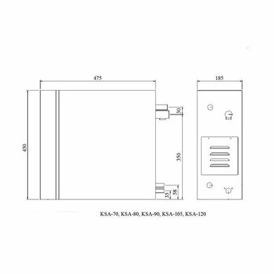 Coasts KSB-120 (12 кВт) парогенератор для сауни, виносний пульт KS-300A (380В) 16177 фото