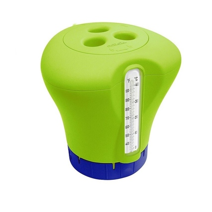 Дозатор для таблеток Kokido K619BU зелёный с термометром 12172 фото