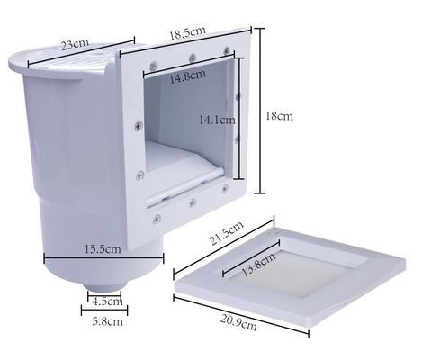 Azuro De Lux Graphit мини-скиммер с форсункой для сборных бассейнов 3EXX0521 фото