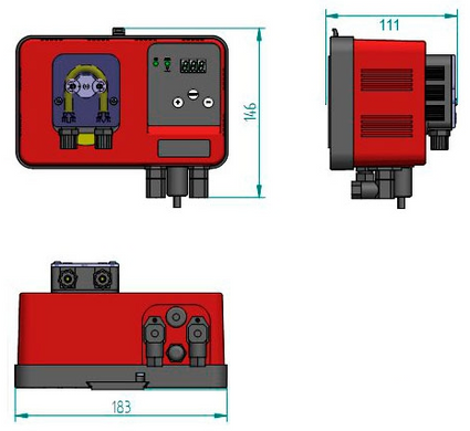 Microdos MP1-Rx (2,4 л/год) перистальтичний насос-дозатор для басейну S02AA01249I1 фото