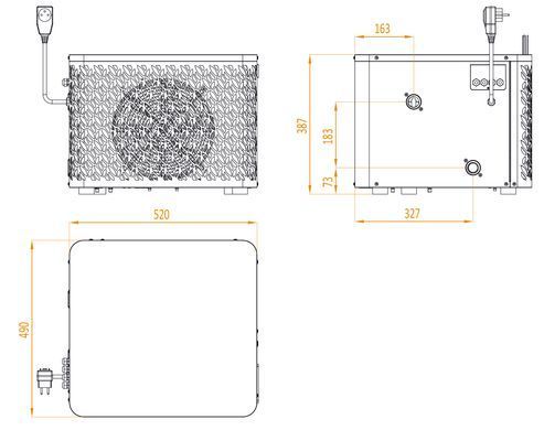 Poolex Spawer O'Spa PC-OSPA55P (5 кВт) чилер для крижаних ванн із вбудованим циркуляційним насосом, WiFi 43441 фото