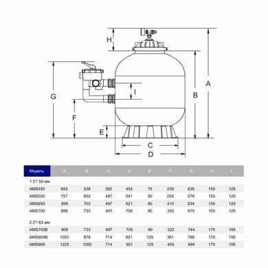 Aquaviva MSD800, 25 м³/ч песочный фильтр для бассейна 33428 фото