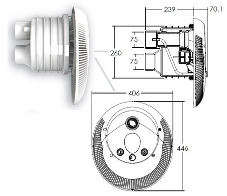 Emaux EM0055 AFS40 протитечія для басейну (75 м³/год, 380В) під бетон / лайнер 11946 фото