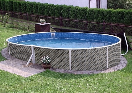 Овальный сборной бассейн Azuro Ratan 5.5х3.7 м, глубина 1.2 м, песочная фильтрационная станция AZRat4 фото