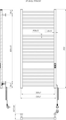 Полотенцесушитель Hygge Family HF Derby 1170х530 таймер-регулятор (белый мат) 6.1.0404.06.WM фото