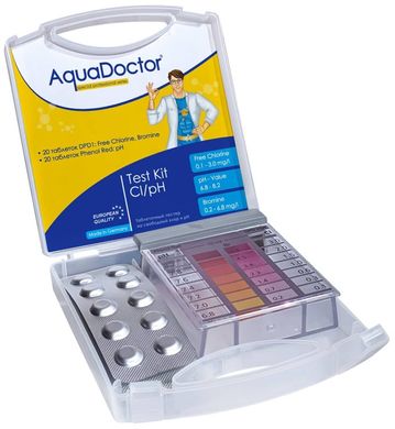 Тестер таблеточный AquaDoctor Test Kit Cl/pH (свободный хлор, pH, бром) 23542 фото