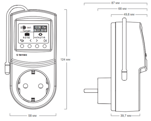 Terneo Pro-Z терморегулятор программируемый розеточный proz фото