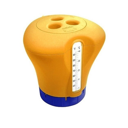 Дозатор для таблеток Kokido K619BU оранжевый с термометром 17598 фото