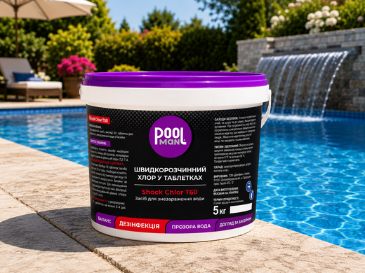 Шок-хлор таблетки Poolman Shock Chlor T60 (20 гр), 5 кг А50113 фото