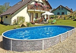 Каркасный бассейн Azuro Stone (5,5 х 3,7 х 1,2 м) песочный фильтр, плёнка Lagoon AZSn4 фото