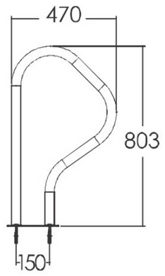 Поручень Emaux ARB-F (AISI 316) 7203 фото