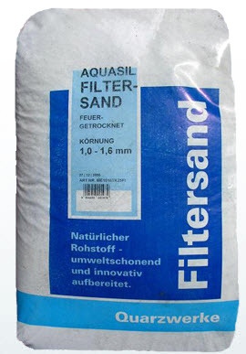 Кварцевый песок Filtersand 0,7–1,25 мм (25 кг) QTB0049-V7 фото