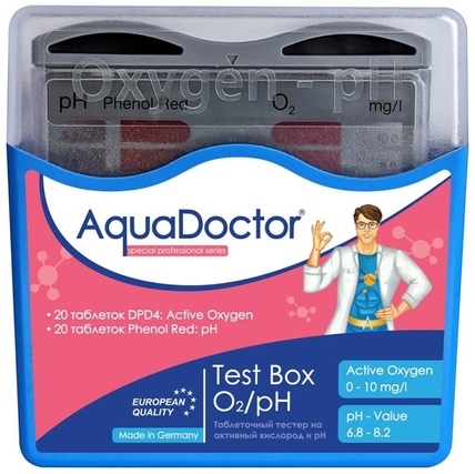 Тестер таблеточный AquaDoctor Test Box O2/pH (активный кислород, pH) 23545 фото