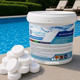 Шок-хлор таблетки Crystal Pool Quick Chlorine Tablets, 5 кг 02105 фото