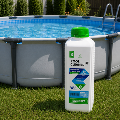 Бесхлорный многофункциональный препарат для обработки воды Pool Cleaner B, 1 л POOL_В фото