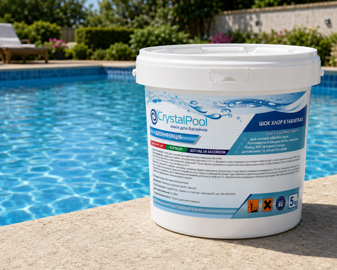 Шок-хлор таблетки Crystal Pool Quick Chlorine Tablets, 5 кг 02105 фото