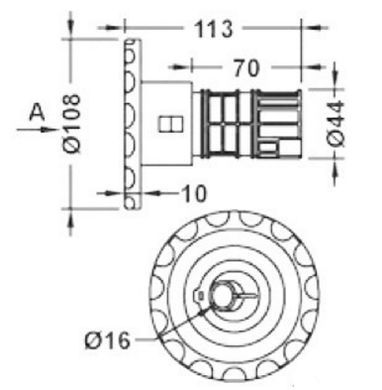 Emaux EM0018 гідромасажна форсунка з обертанням, фігурна 4356del фото