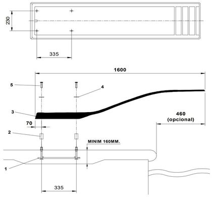 Astral Pool Dolphin трамплін для басейну, довжина 1,6 м 00076 фото