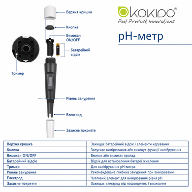 Тестер Kokido K977CS цифровий рН-метр 12307 фото