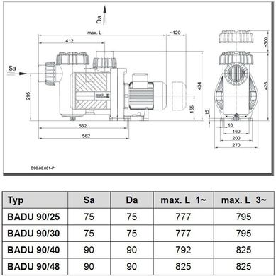 Speck Badu Prime 25 (25 м³/год) насос для басейну (380В) 26422 фото