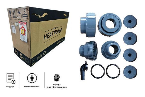 Falcon IRON (27,8 кВт) тепловой инверторный насос для бассейна до 120 м&sup3; PASRW070S-P-BP6III-X фото