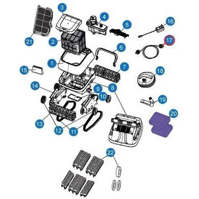 Плавающий кабель Aquaviva 64151 длиной 3 м для робота-пылесоса Black Pearl 7311 34796 фото