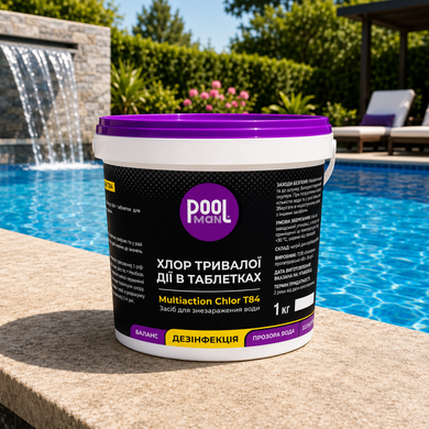 Мульти-таблетки 3в1 Poolman Multiaction Chlor T84, 1 кг А50138 фото