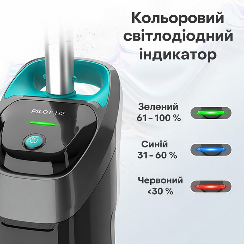 Кольорова індикація заряду на корпусі Aiper Pilot H2