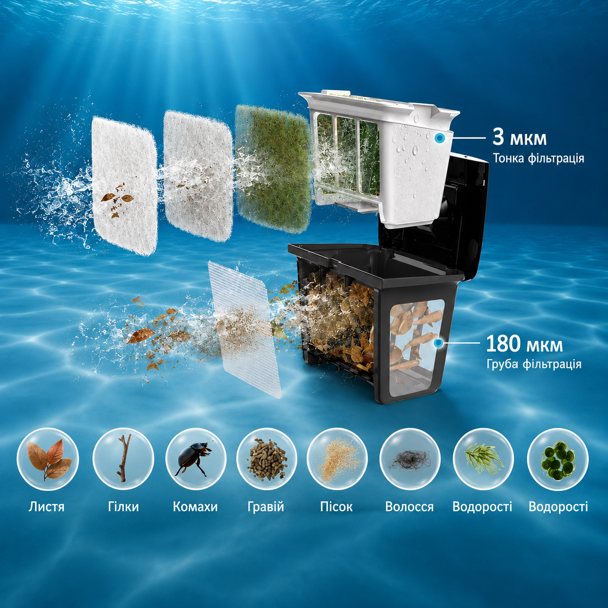 Фільтри 180 мкм і MicroMesh 3 мкм для Aiper Scuba N3