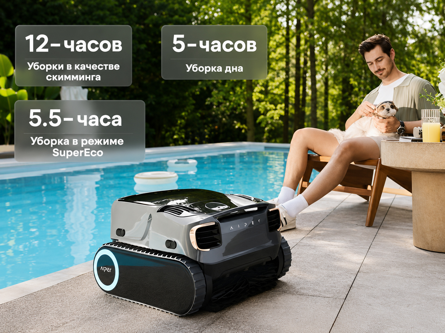 Автономность Aiper Scuba X1 Pro Max